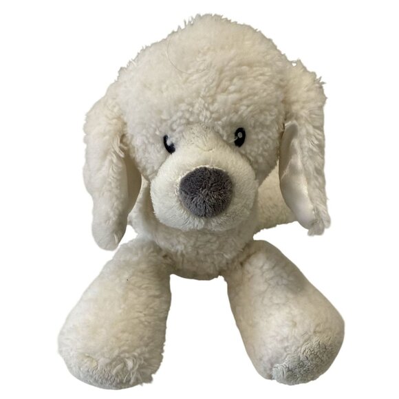 Baby GUND Fluffey Plush White Puppy Dog Stuffed Animal Soft Gift Nursery Decor - Picture 1 of 5